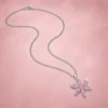 kol103 Pembe Lotus Çiçeği Gümüş Kadın Kolye Modeli