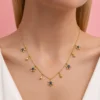 Nazar Boncuklu Şans Altın Kaplama Gümüş Kadın Kolye Modeli
