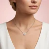Kelebek Model Gümüş Kadın Kolye