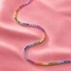 Renkli Taşlı Su Yolu Kolye Bileklik Takım Modeli