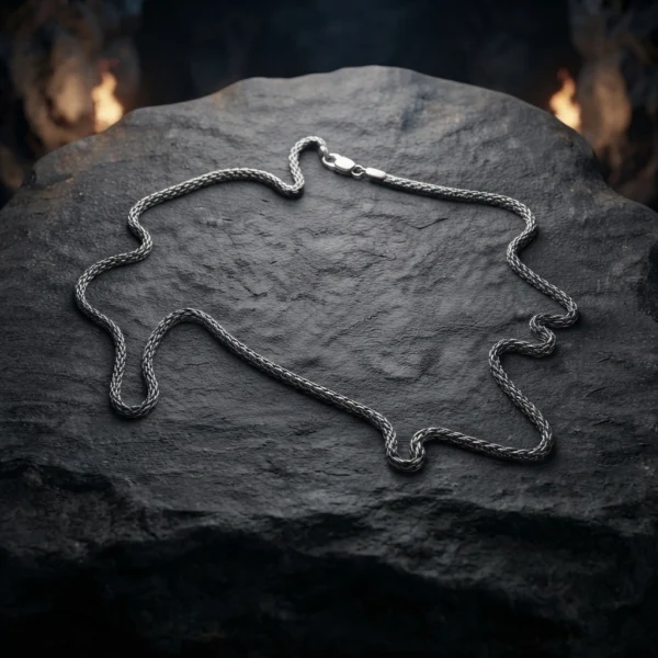 Örgü Model Yuvarlak İthal Erkek Zincir 60 cm