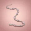 60 Pembe Zirkon Taşlı Badem Model Bayan Bileklik